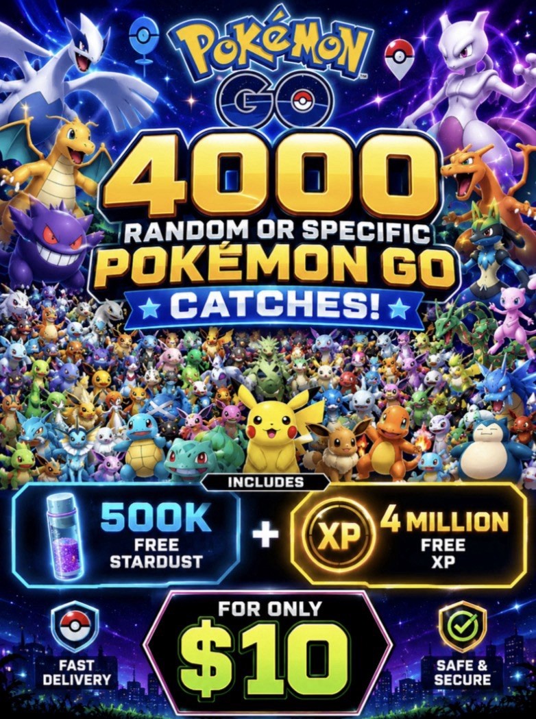 4000 Wild Catches ⚾️ 500k Stardust 🌌 4m XP 🧬