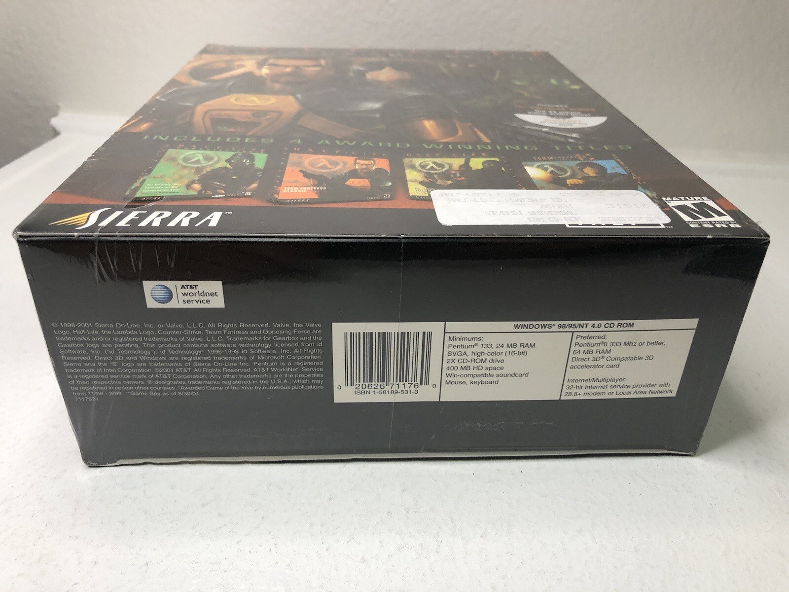 HALF-LIFE PLATINUM COLLECTION 2001 PC CD-Rom Big Box Video Game NEW SEALED RARE!