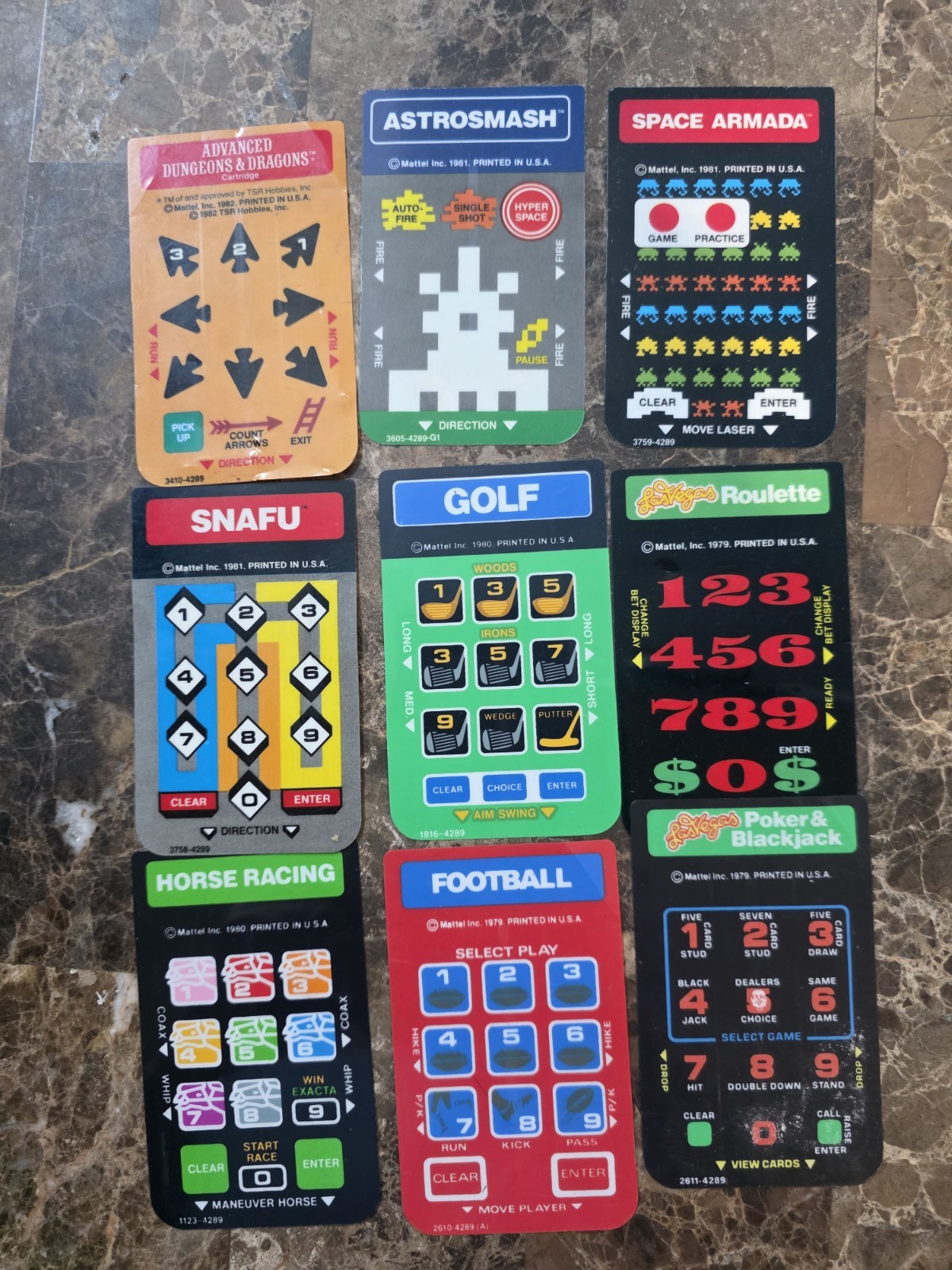 45 (90 individual) sets Authentic Intellivision overlays +15 single +20 manuals