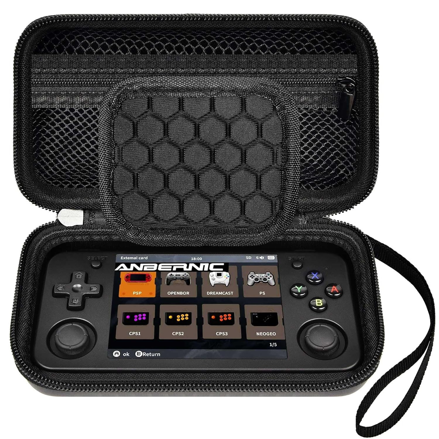 Case Compatible with RG35XX H Retro Game Console, Handheld Emulator Gaming Playe