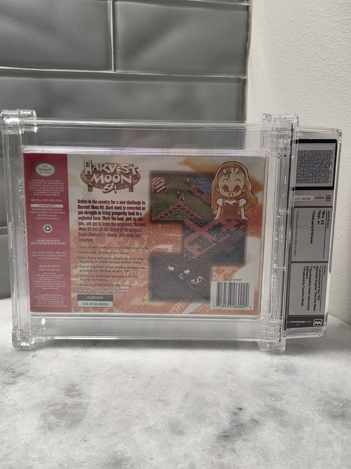 Harvest Moon 64 Nintendo 64 N64 Sealed New WATA 8.5 A+ Graded Natsume