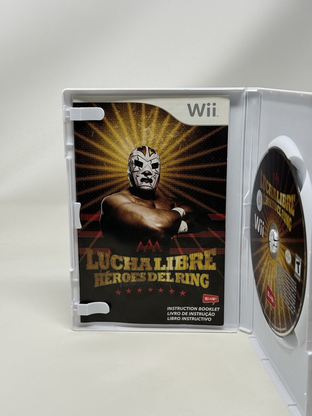 Lucha Libre AAA Heroes del Ring Nintendo Wii Complete CIB La Parka Mexico Cover