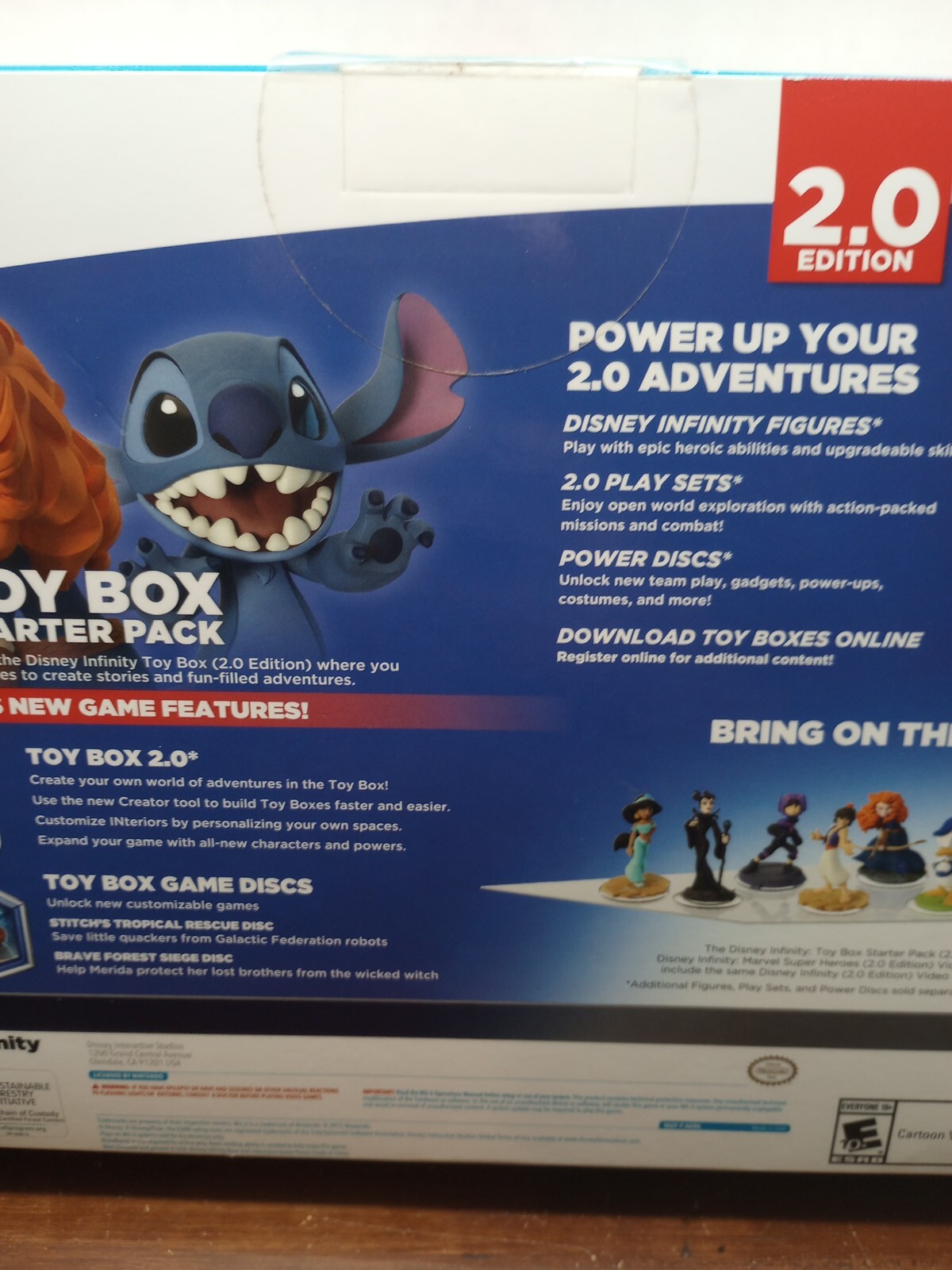 Disney Infinity 2.0 Wii U Toy Box Starter Pack Merida Stitch WiiU