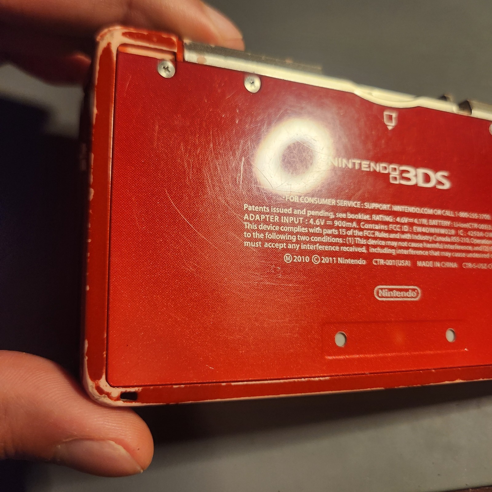 Nintendo 3DS Handheld Game Console Flame Red