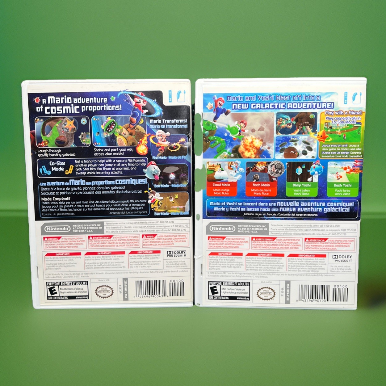 Super Mario Galaxy 1 & 2 (Nintendo Wii, 2007 and 2010) Games Complete in Box CIB