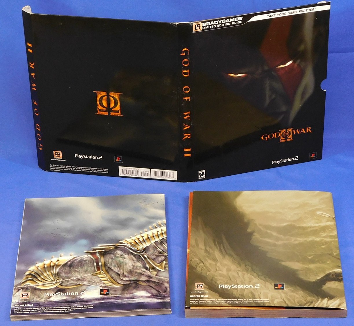 GOD OF WAR 1, 2, 3 GUIDE BOOKS PS2/3 PLAYSTATION LOT W/ART BOOK & DVD