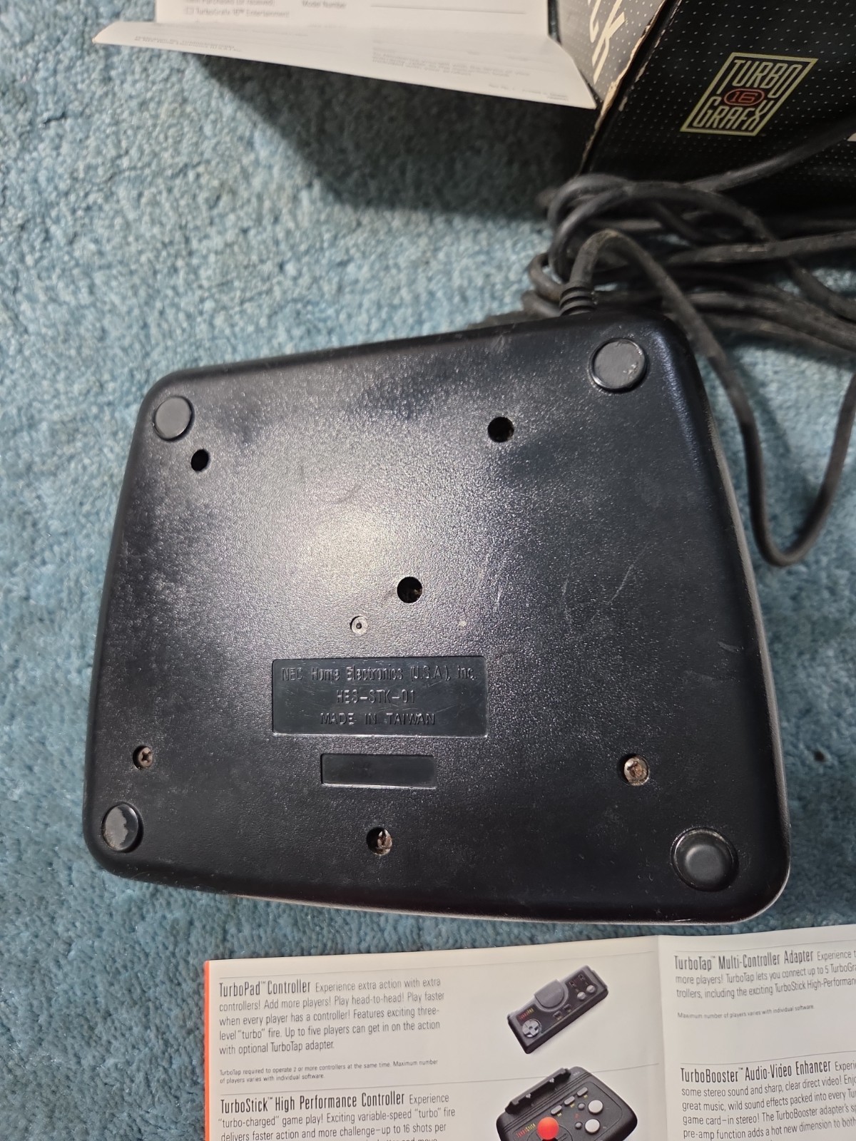 TurboGrafx-16 TurboStick NEC HES-STK-01 Controler With Box