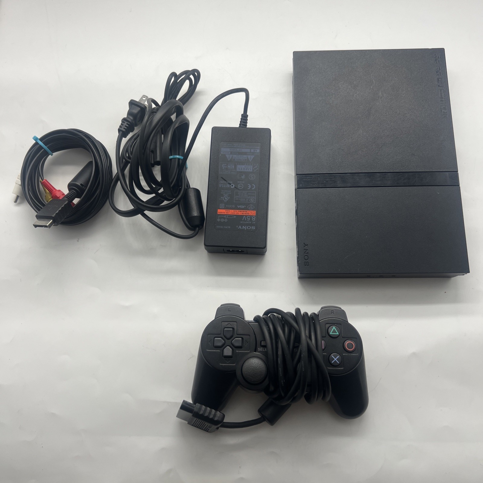 Sony PlayStation 2 PS2 Slim SCPH-75001 Console System OEM Bundle – Tested