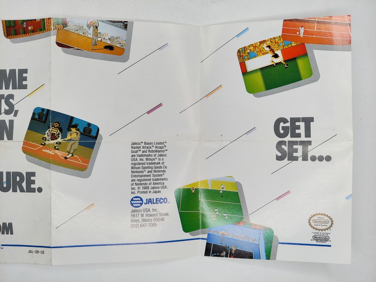 Jaleco Nintendo NES 1989 Fold Out Insert Advertisment JAL-2B-US