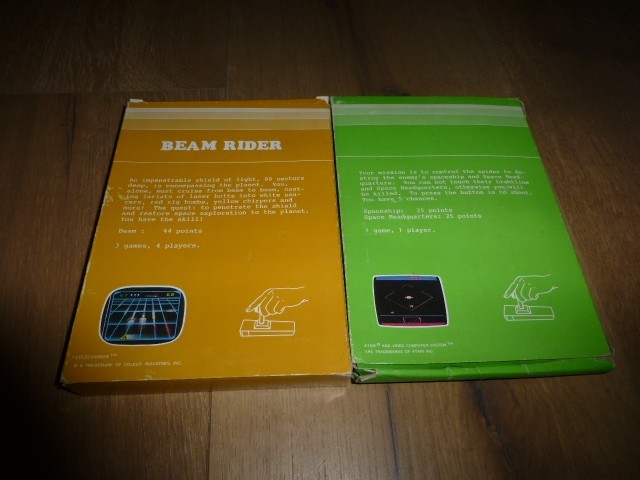 Lot of 2 Atari 2600 TAIWAN COOPER – Spider, Beam Rider CIB Complete in Box
