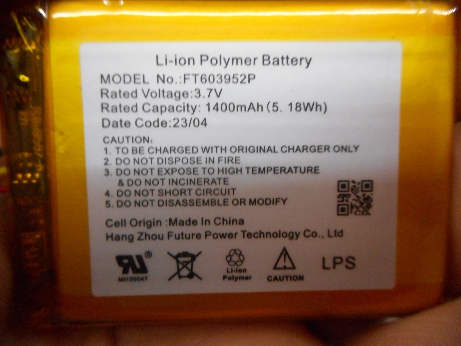 Replacement Battery 3.7V 1400mAh Turtle Beach Stealth 700 Gen 2/Max FT603952P