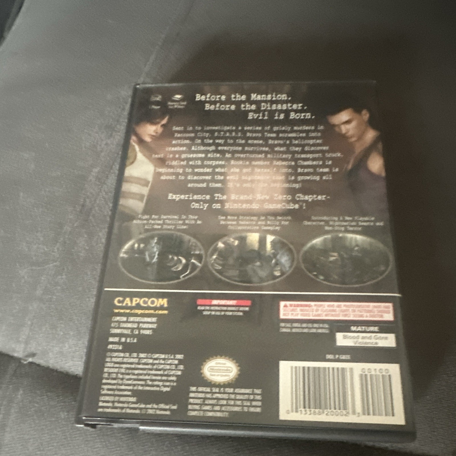 Capcom Resident Evil Zero Nintendo GameCube, Survival Horror, NTSC-U/C, M, Manu…