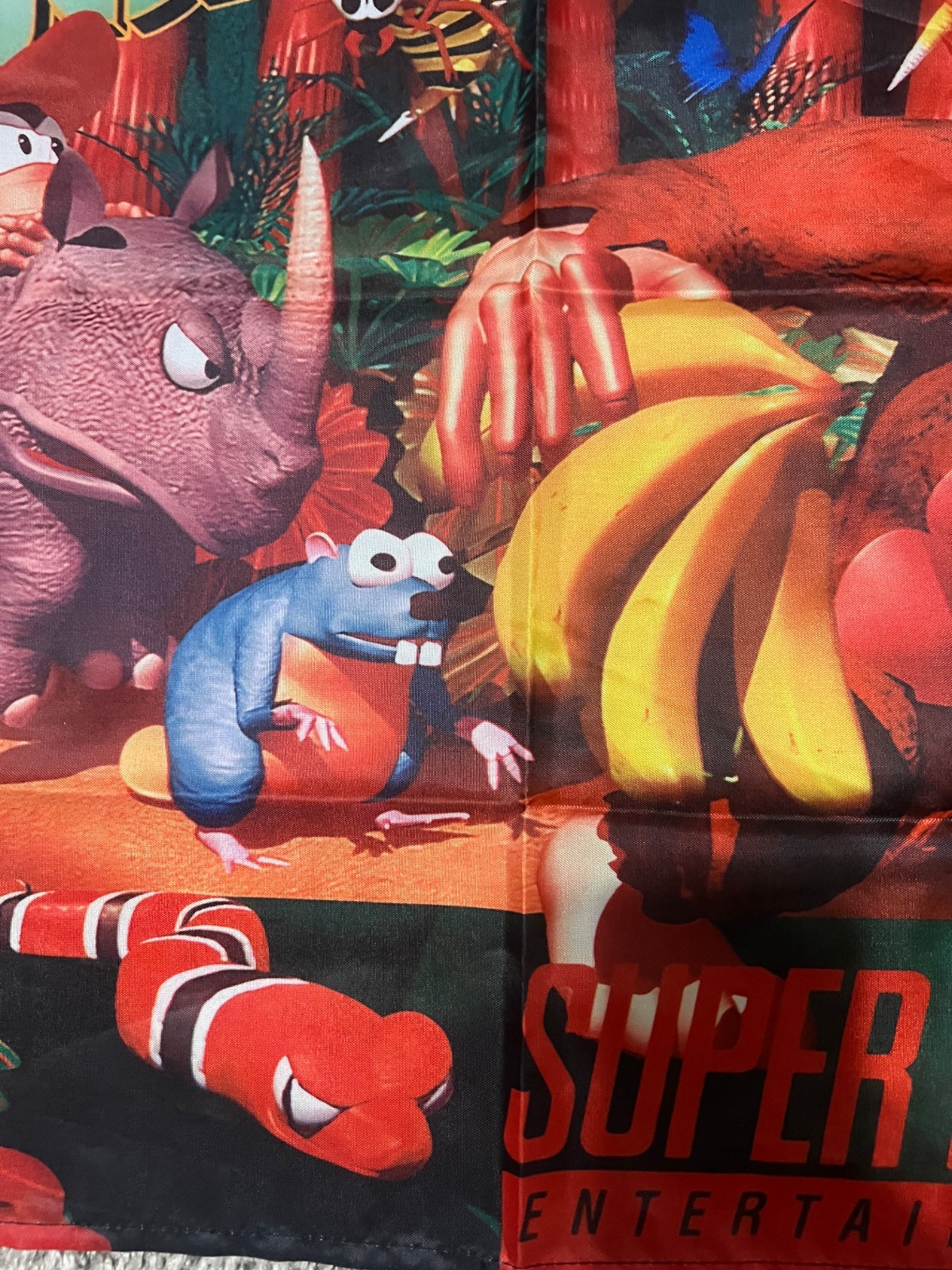Donkey Kong Country SNES Custom Wall Banner Tapestry 3 x 3 Ft