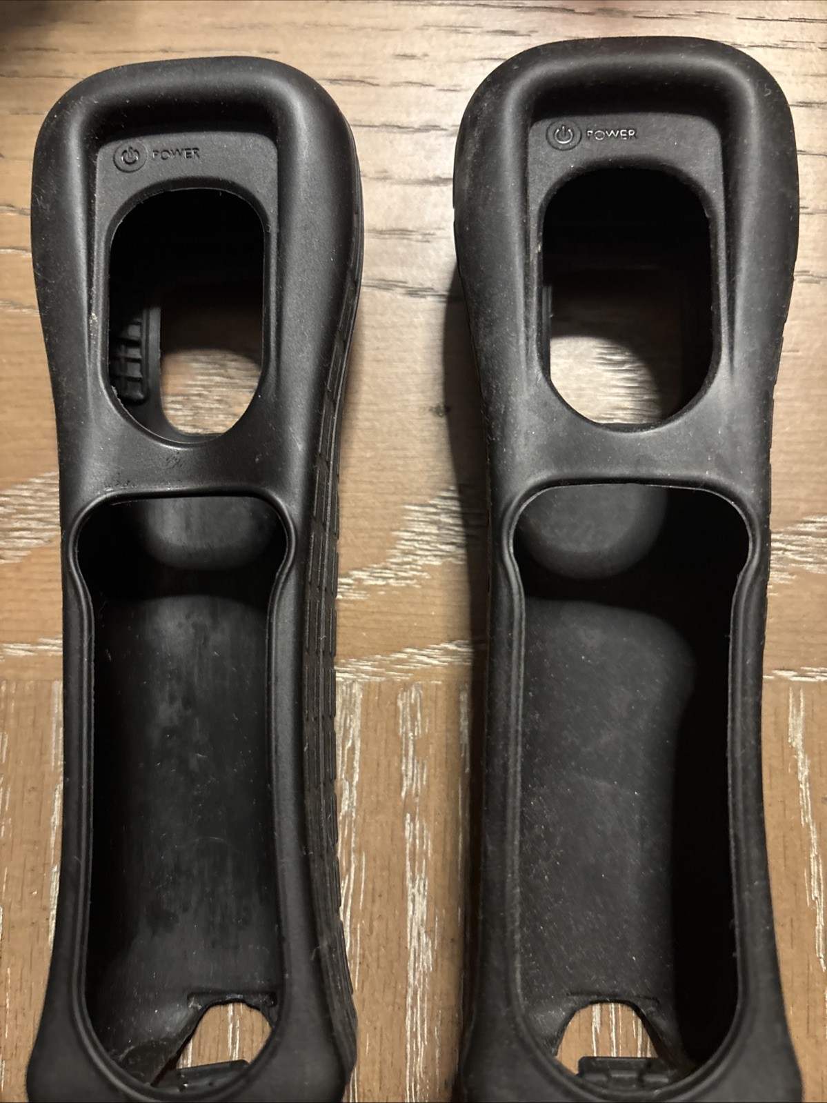 Set 2 Nintendo Wii OEM Black Remote Rubber Silicone Gel Cover Sleeves Genuine