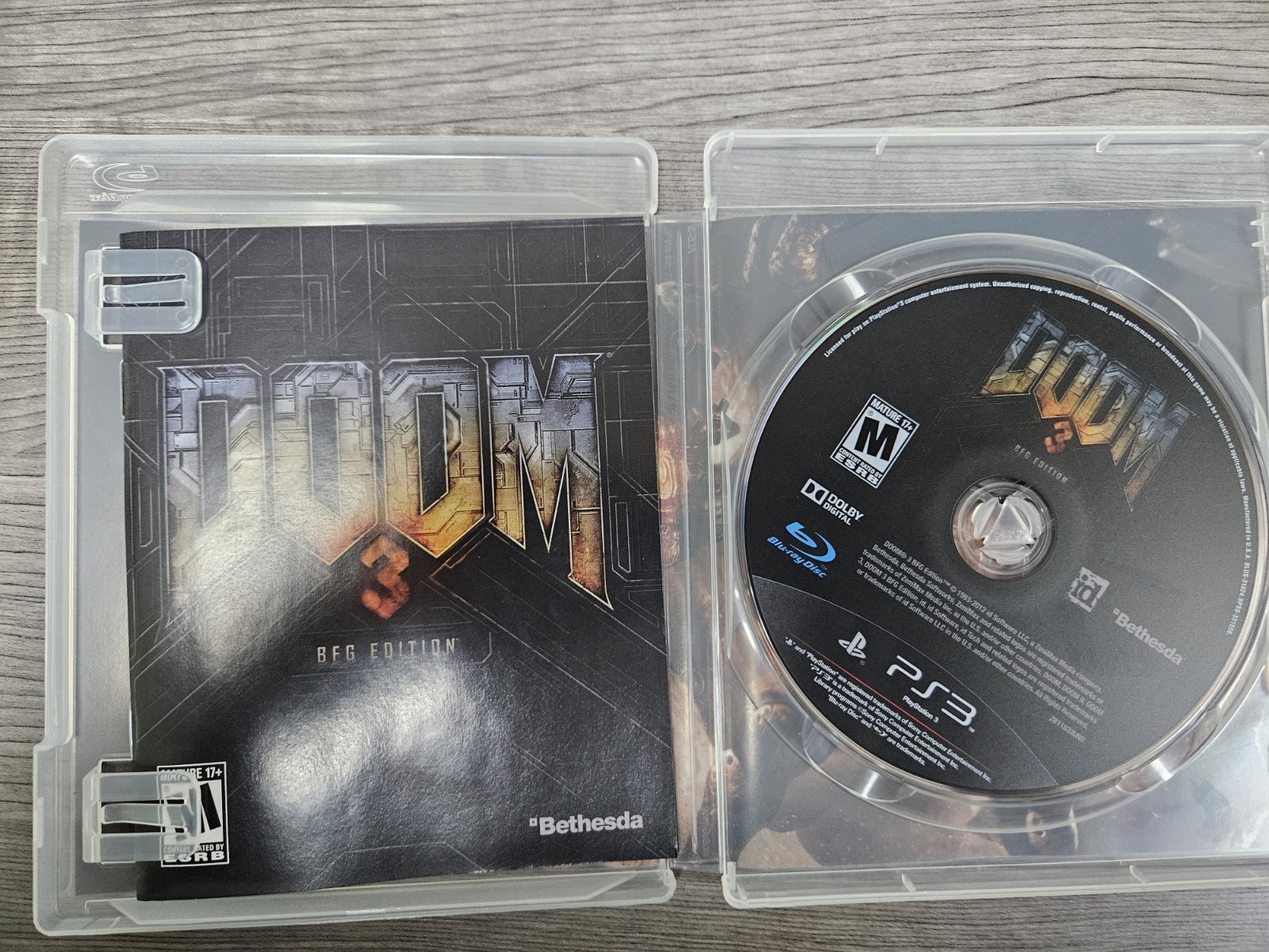 Doom 3 BFG Edition PS3 PlayStation 3 CIB MINT disc