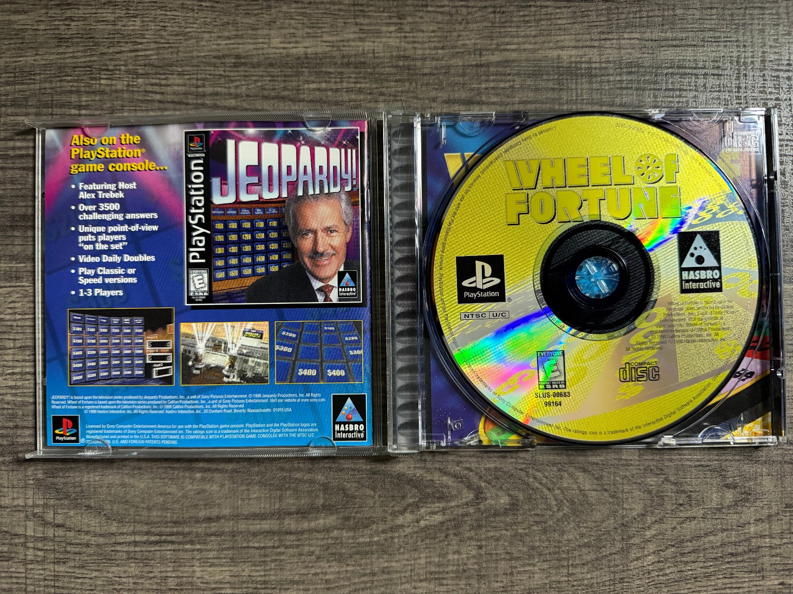 Wheel of Fortune – Sony PS1 – Hasbro Interactive – Acceptable Condition