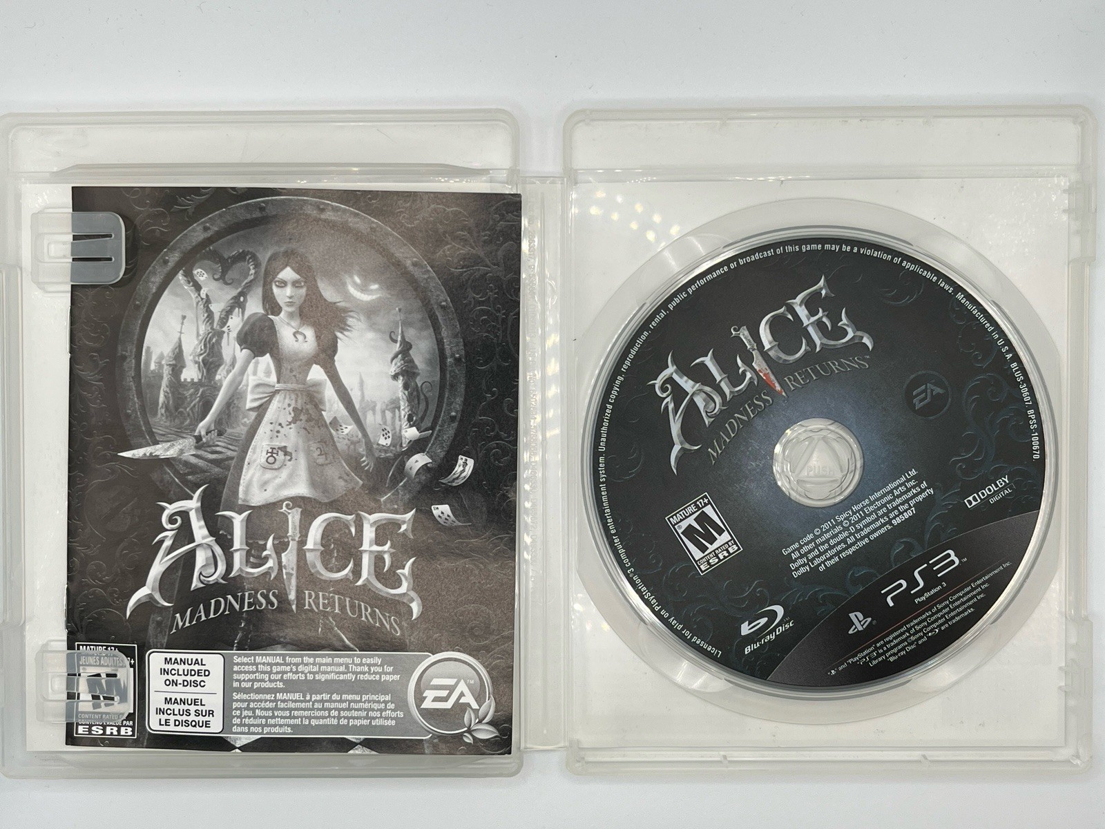 Alice: Madness Returns (Sony PlayStation 3, 2011) CIB – Clean Disc – TESTED