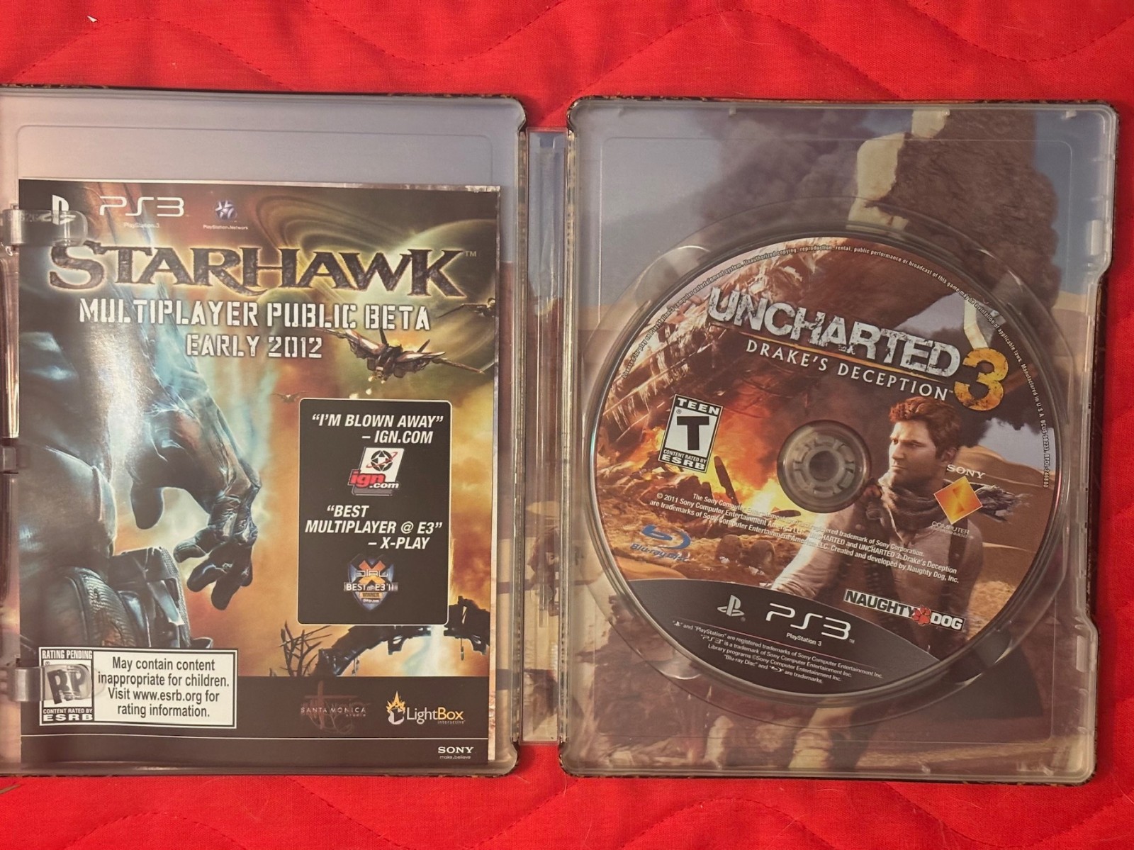 Uncharted 3: Drake’s Deception Steelbook; CIB (Sony PlayStation 3, 2011) Tested