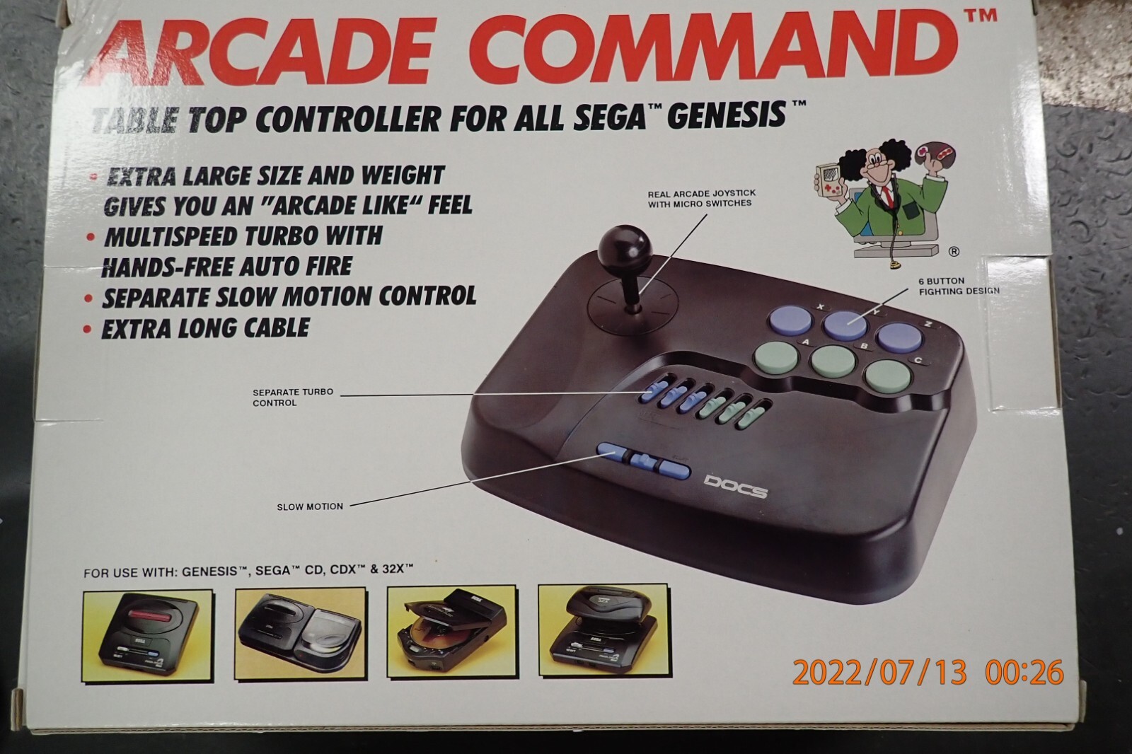 Doc’s 6 Button Game Control Pad Arcade Command Joy stick FOR Sega Genesis