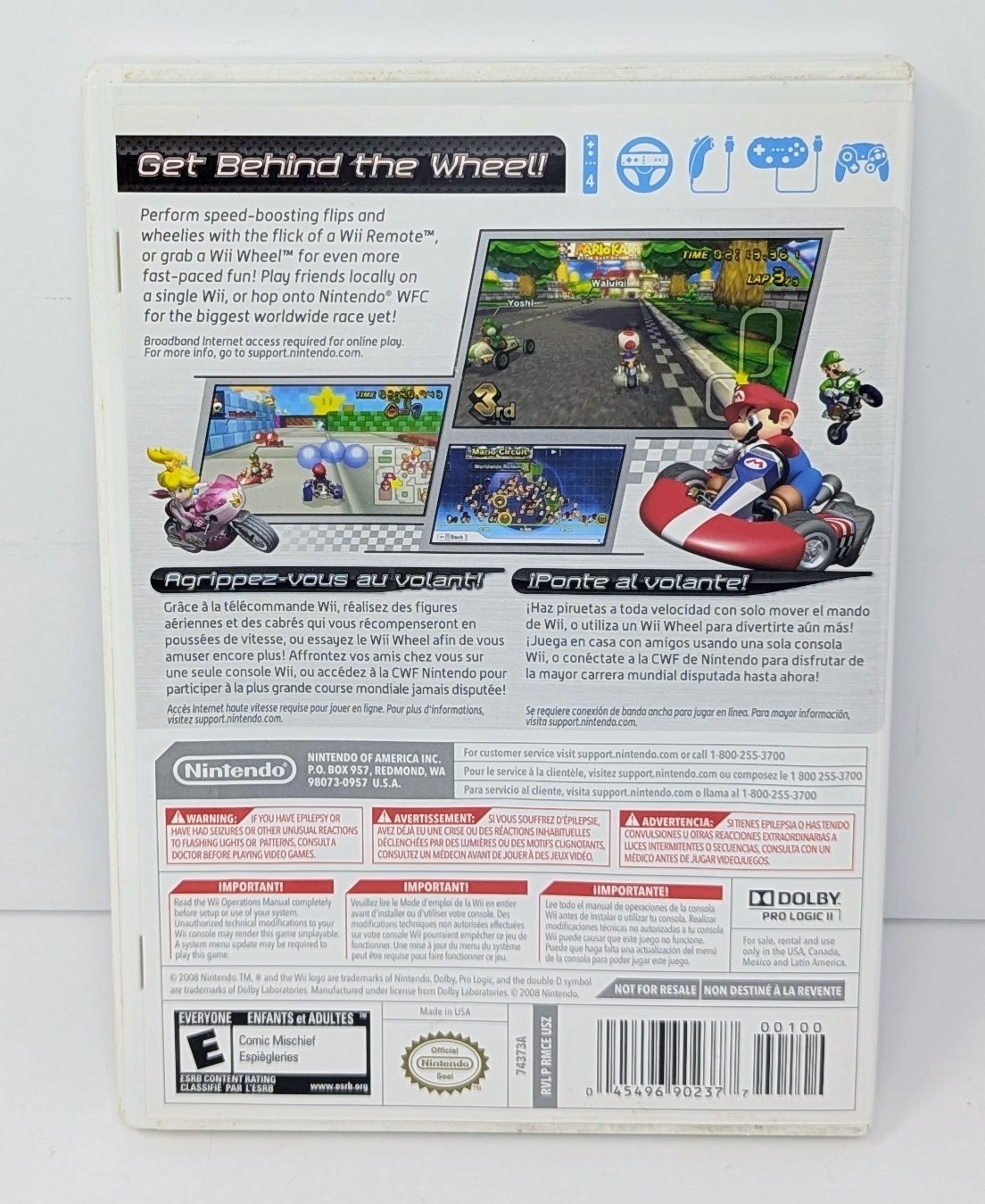 Mario Kart Wii (Nintendo Wii, 2008) Complete w/ Case & Manual – Tested!