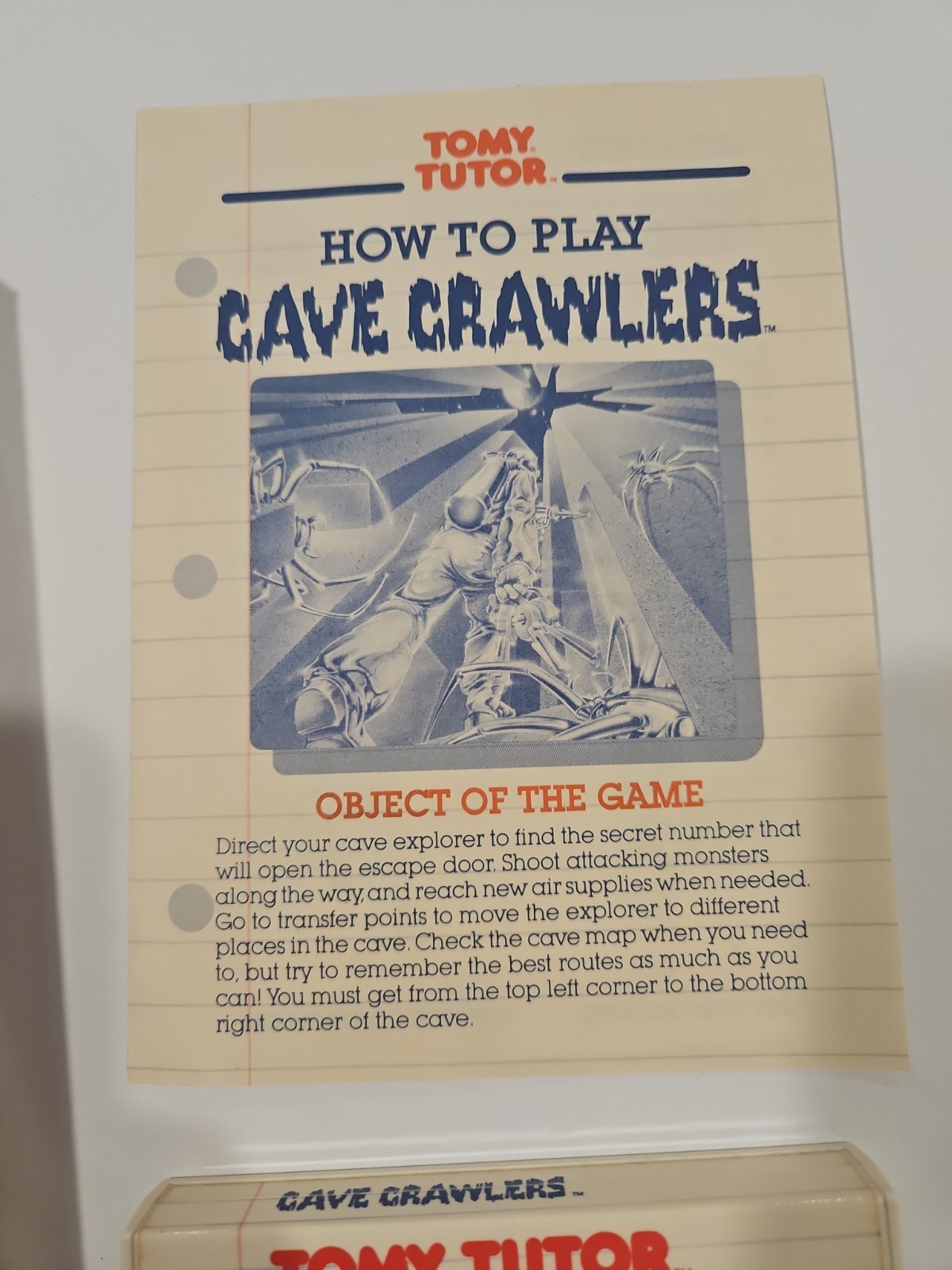 Tomy Tutor 8100 Game Cave Crawlers With Box And Instructions 1983 READ Descripti