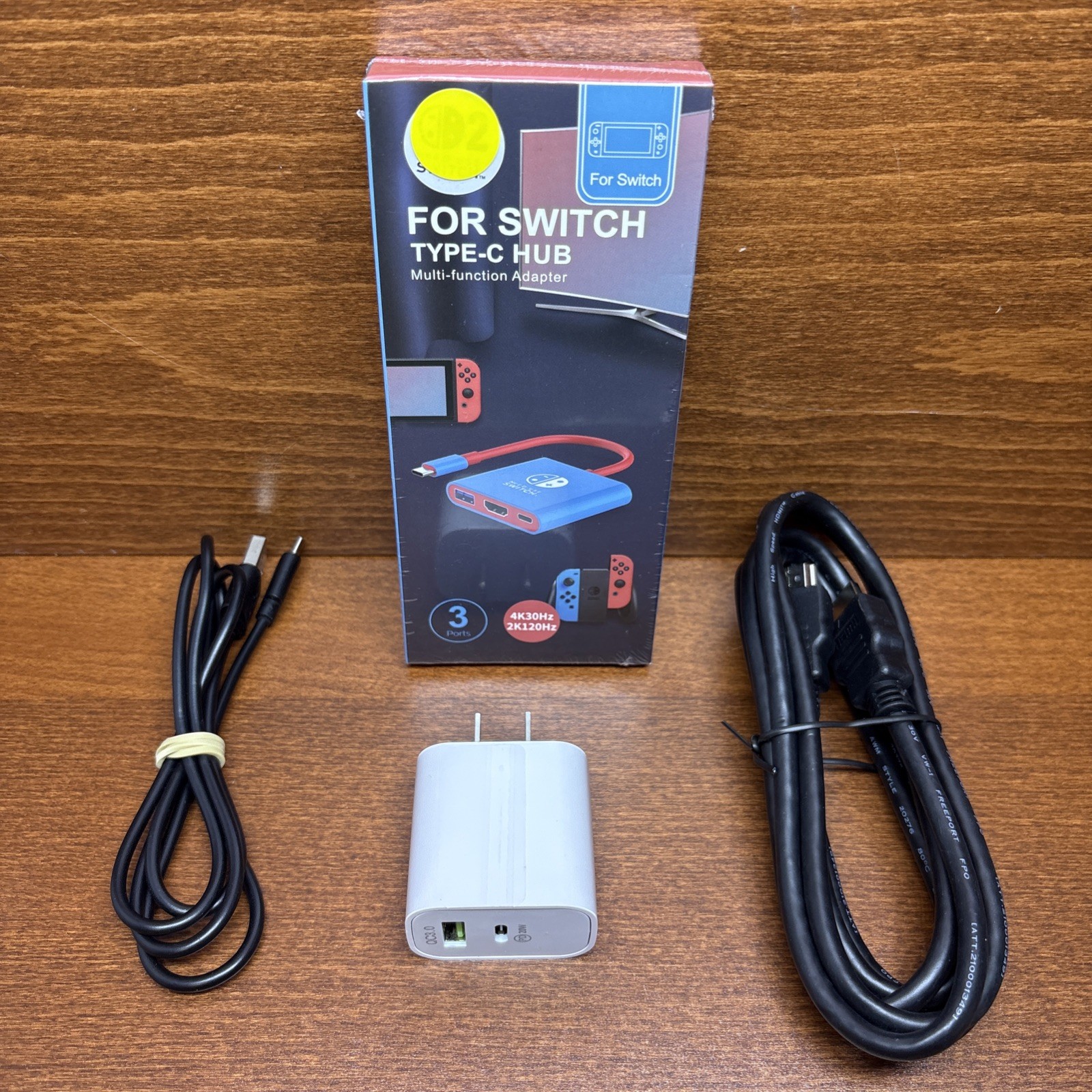 Nintendo Switch TV Adapter : All Wires & Plug Included To Connect Switch To TV