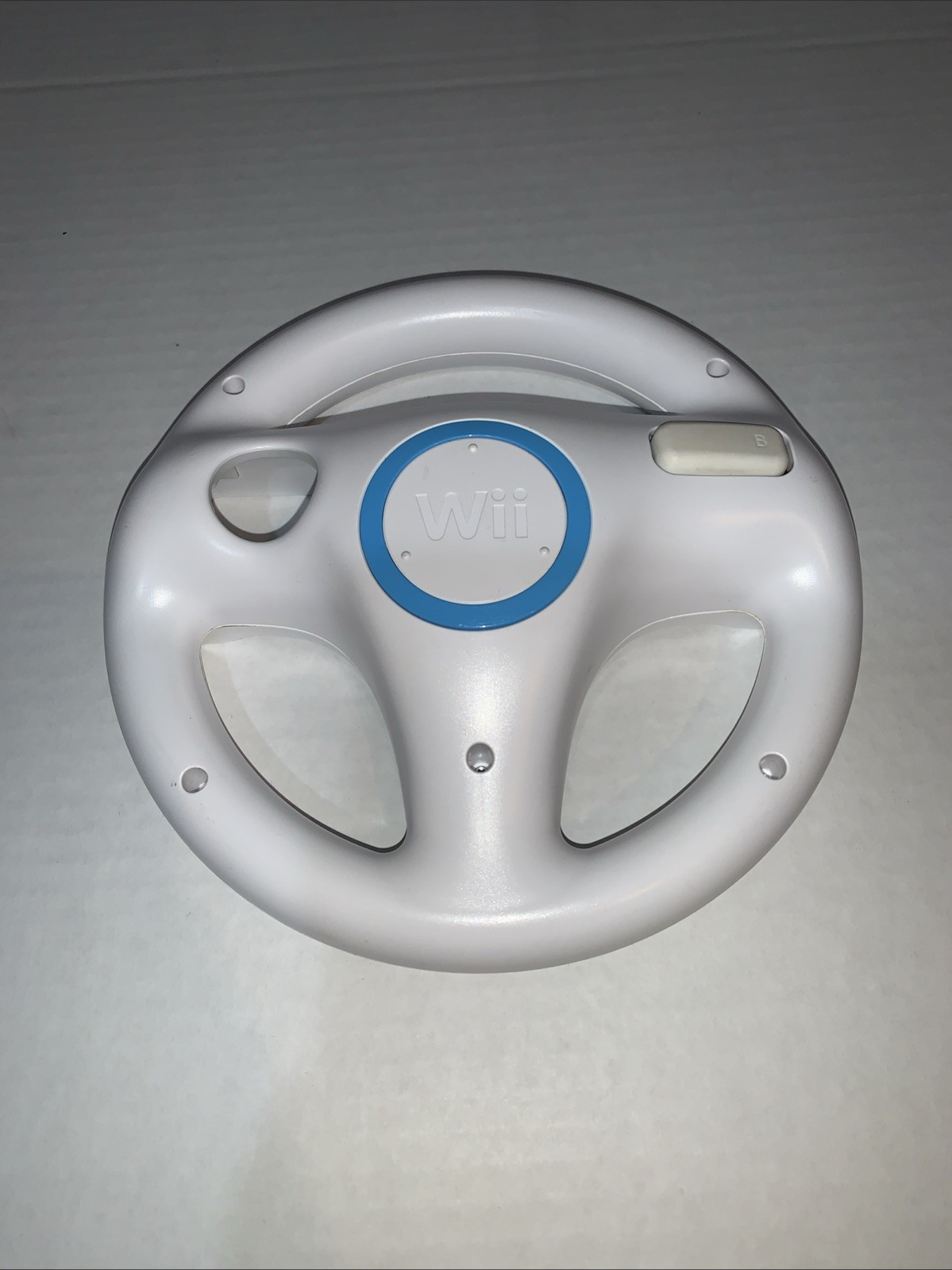Nintendo Wii Mario Kart Steering Wheel White, OEM RVL-024