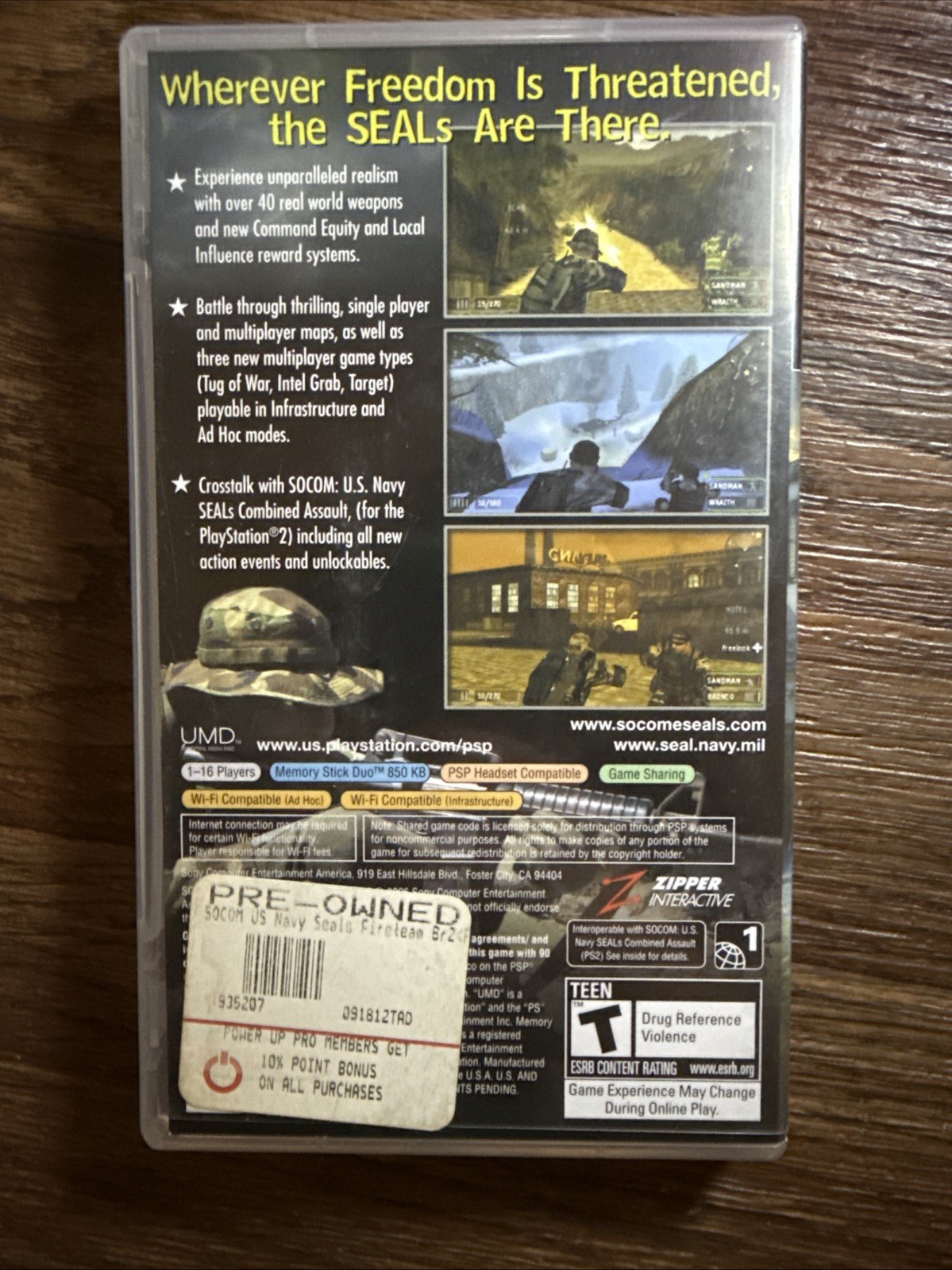 SOCOM: U.S. Navy SEALs — Fireteam Bravo 2 (Sony PSP, 2006) Complete In Box