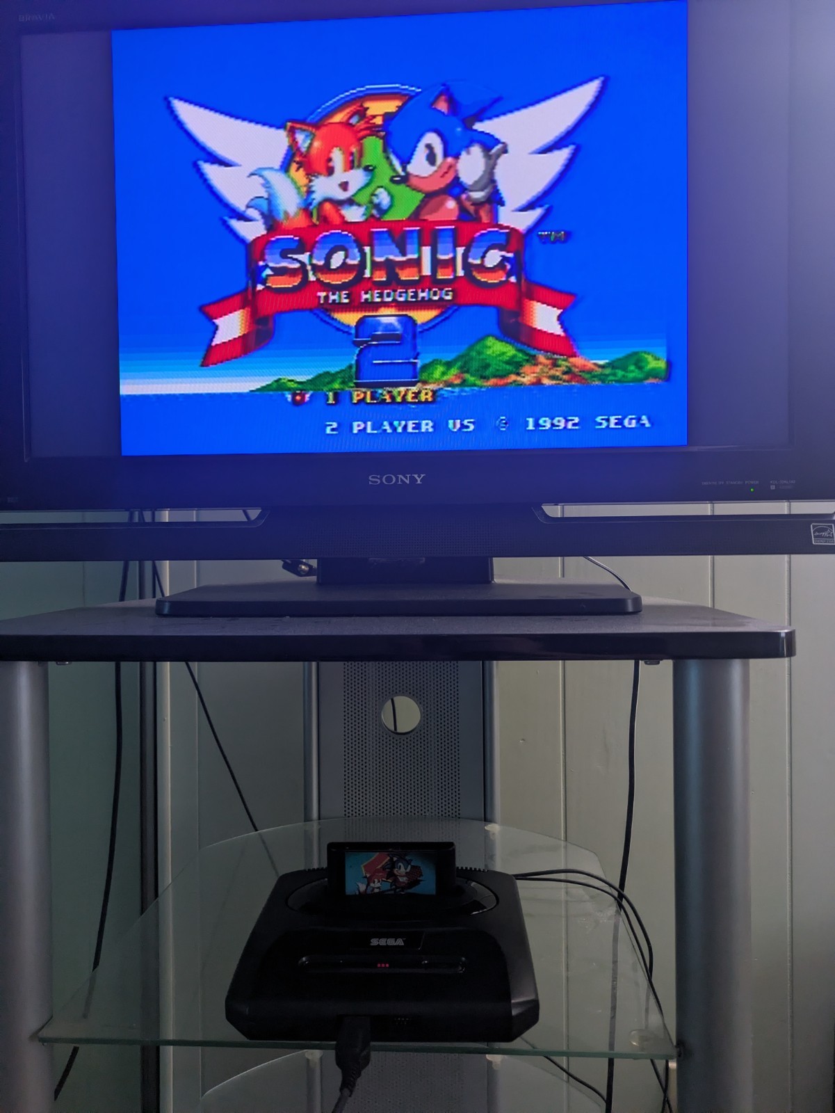 Sega Genesis Model 2 System Console Power & RF Model MK-1631 Untested Powers On