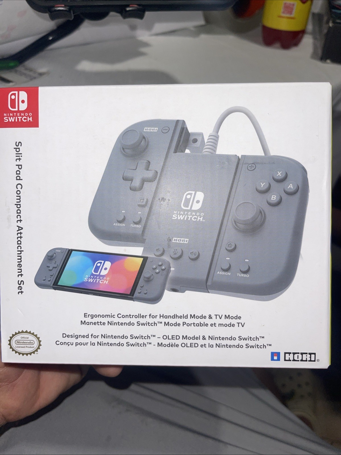 Switch Accessory: Controller – HORI Split Pad Compact Attachment Set – Slate Gra