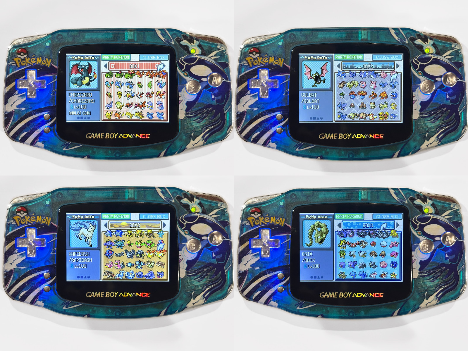 No Game-Pokemon Emerald Custom Save Completed Shiny Living Dex + Mystery Events