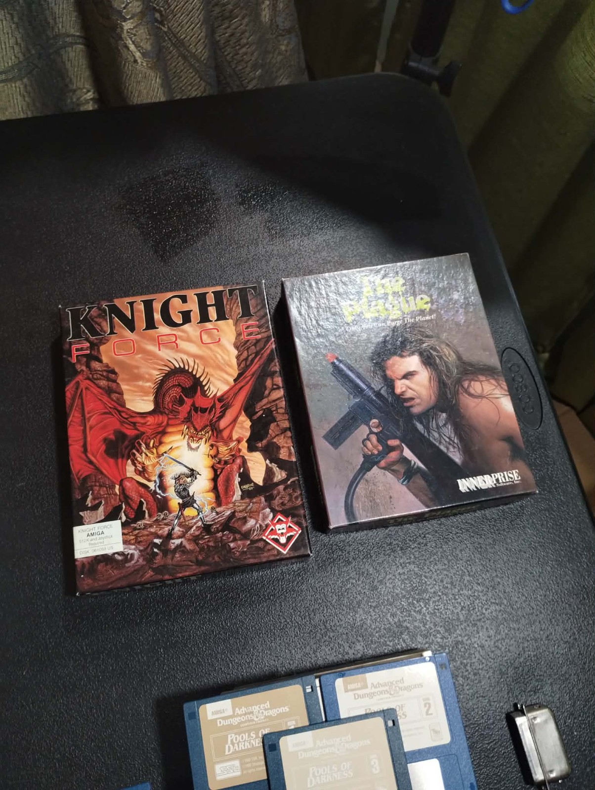 Amiga games lot, boxes and boxed game