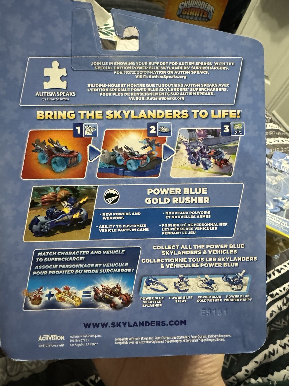 skylanders superchargers power blue gold rusher Varient (brand New In Box)