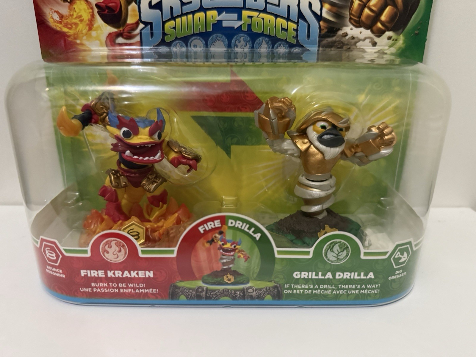 NEW IN BOX Skylanders Swap Force Fire Kraken & Grilla Drilla Factory Sealed