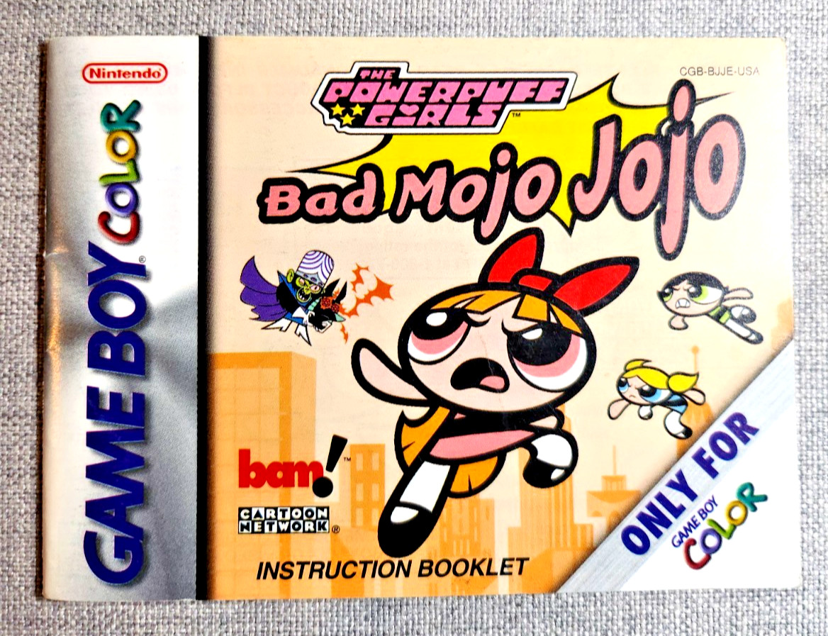 The Powerpuff Girls Bad Mojo Jojo Instruction Booklet – Manual Only – GBC