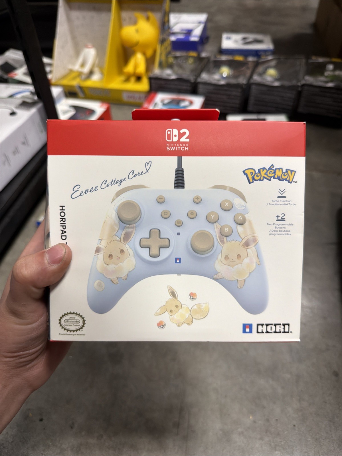 Hori Horipad Turbo Eevee Cottage Core Gaming Controller – Nintendo Switch 2