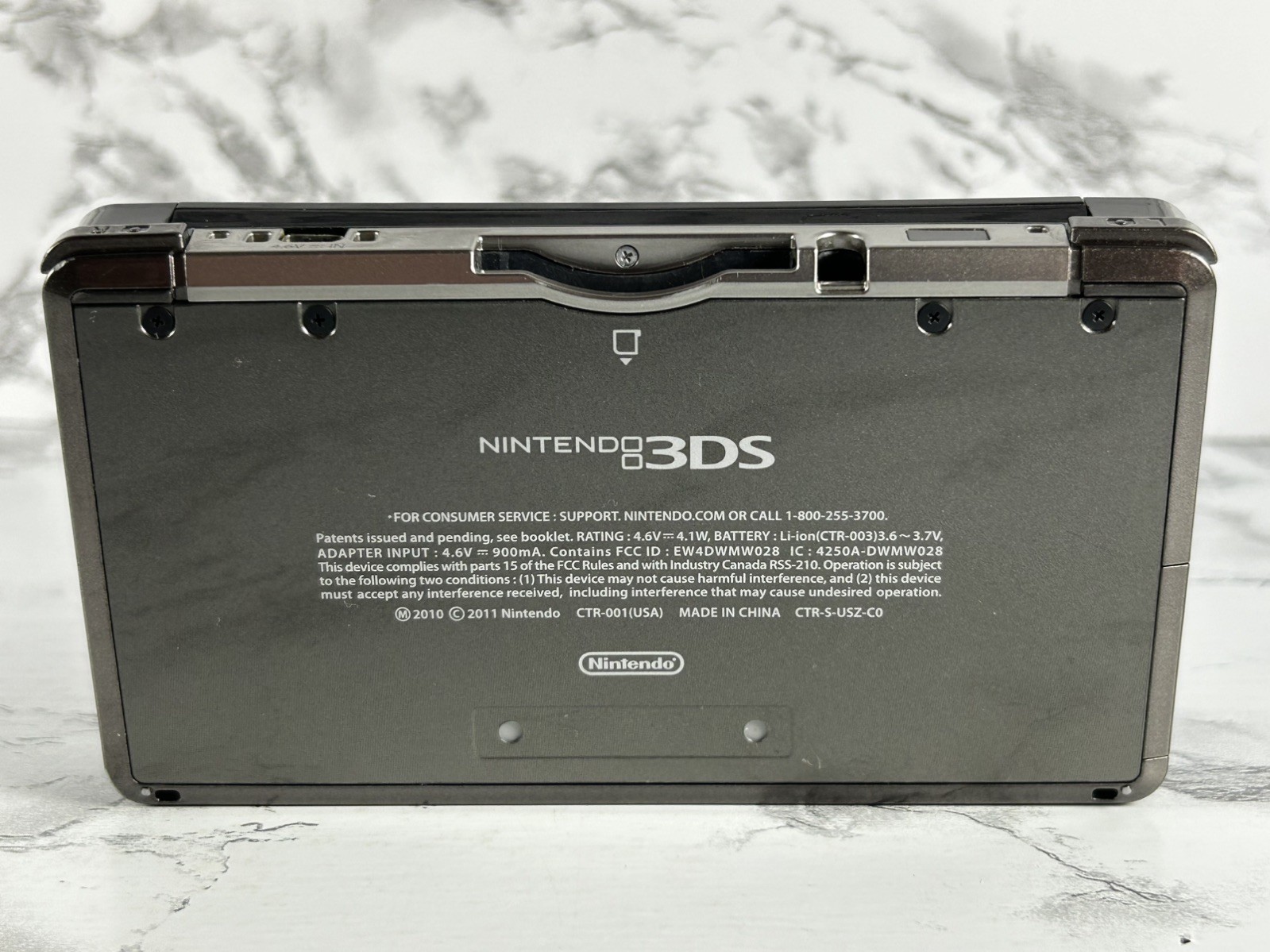 Nintendo 3DS Handheld Game Console CTR-001 Cosmo Black w/ 3 Games NO STYLUS
