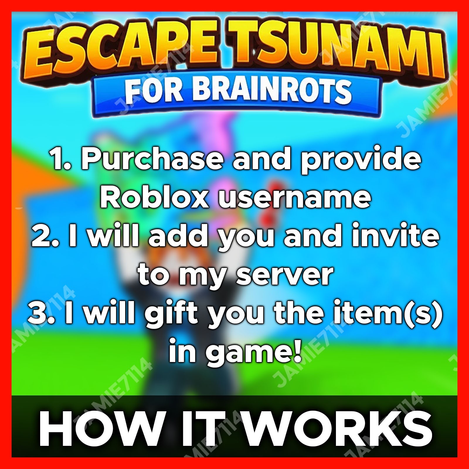 🌊Escape Tsunami For Brainrots 💰 10,000 Tokens‼️CHEAPEST + FAST‼️