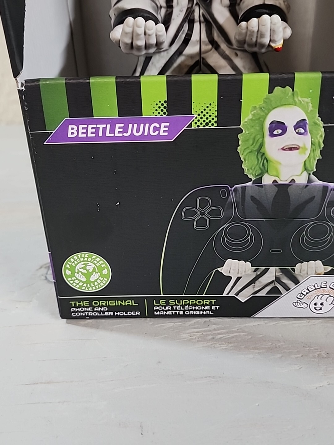 Beetlejuice Figure Sculpture Stripe Suit Phone & Controller Holder By Cable Guys