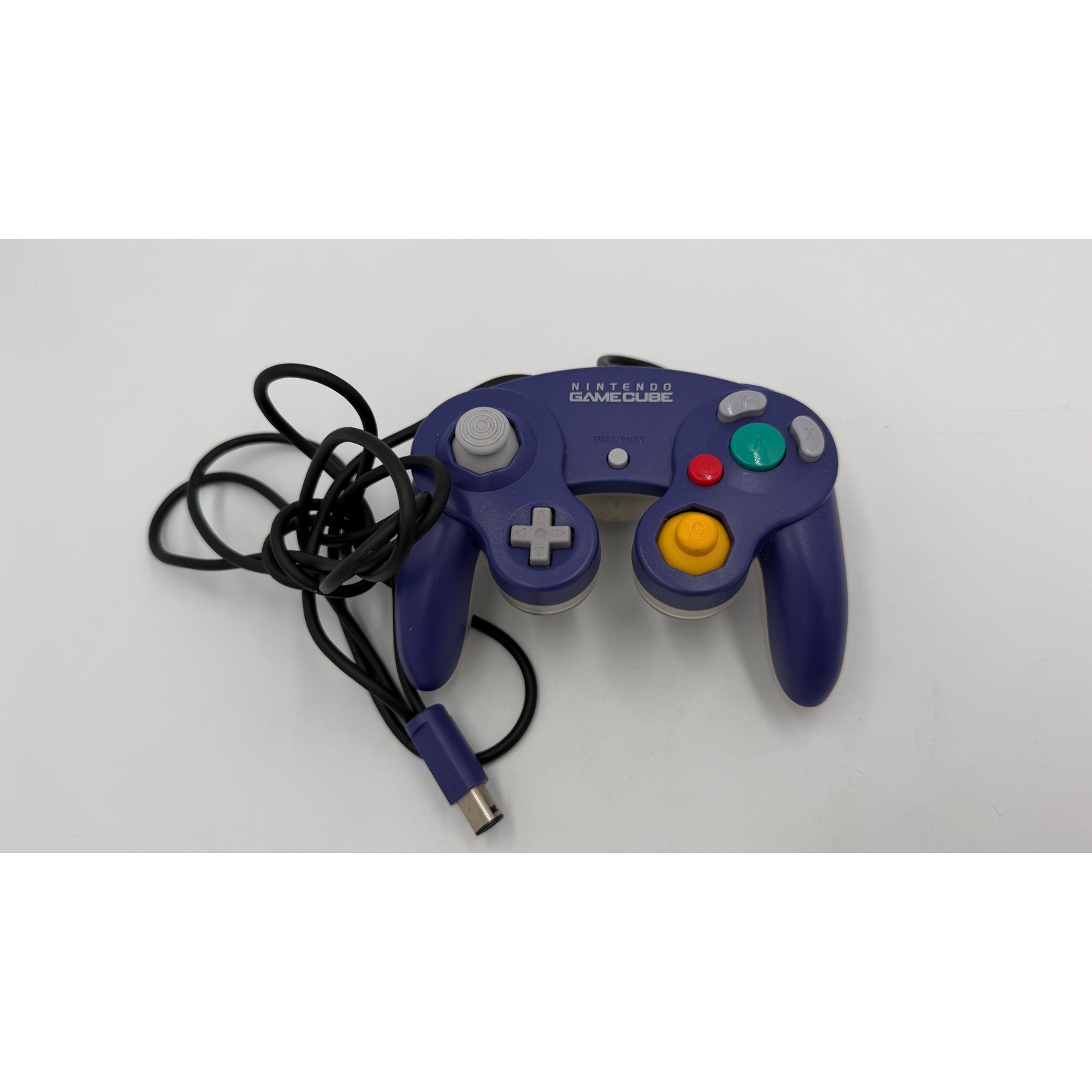 Nintendo GameCube Controller Indigo Clear OEM DOL-003 Purple Translucent Tested