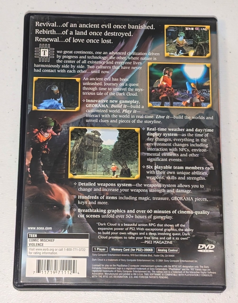 Dark Cloud PlayStation 2 PS2 Tested