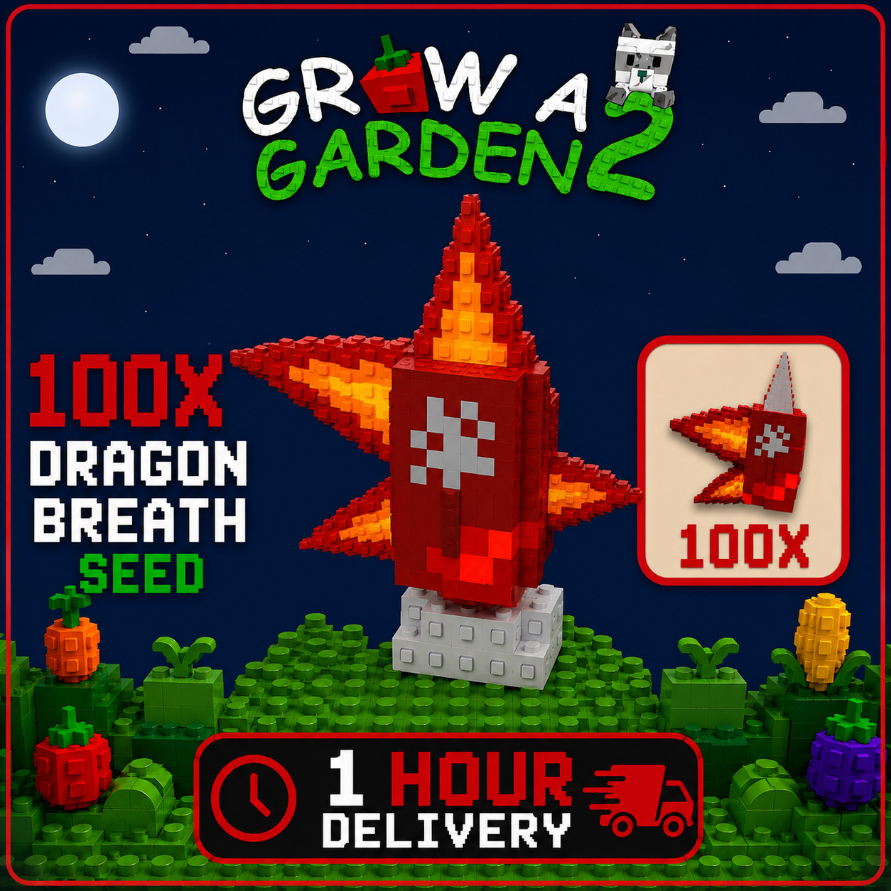 🔥Grow a Garden 2 Roblox✨ 100X Dragon Breath Seed | Fast & Easy