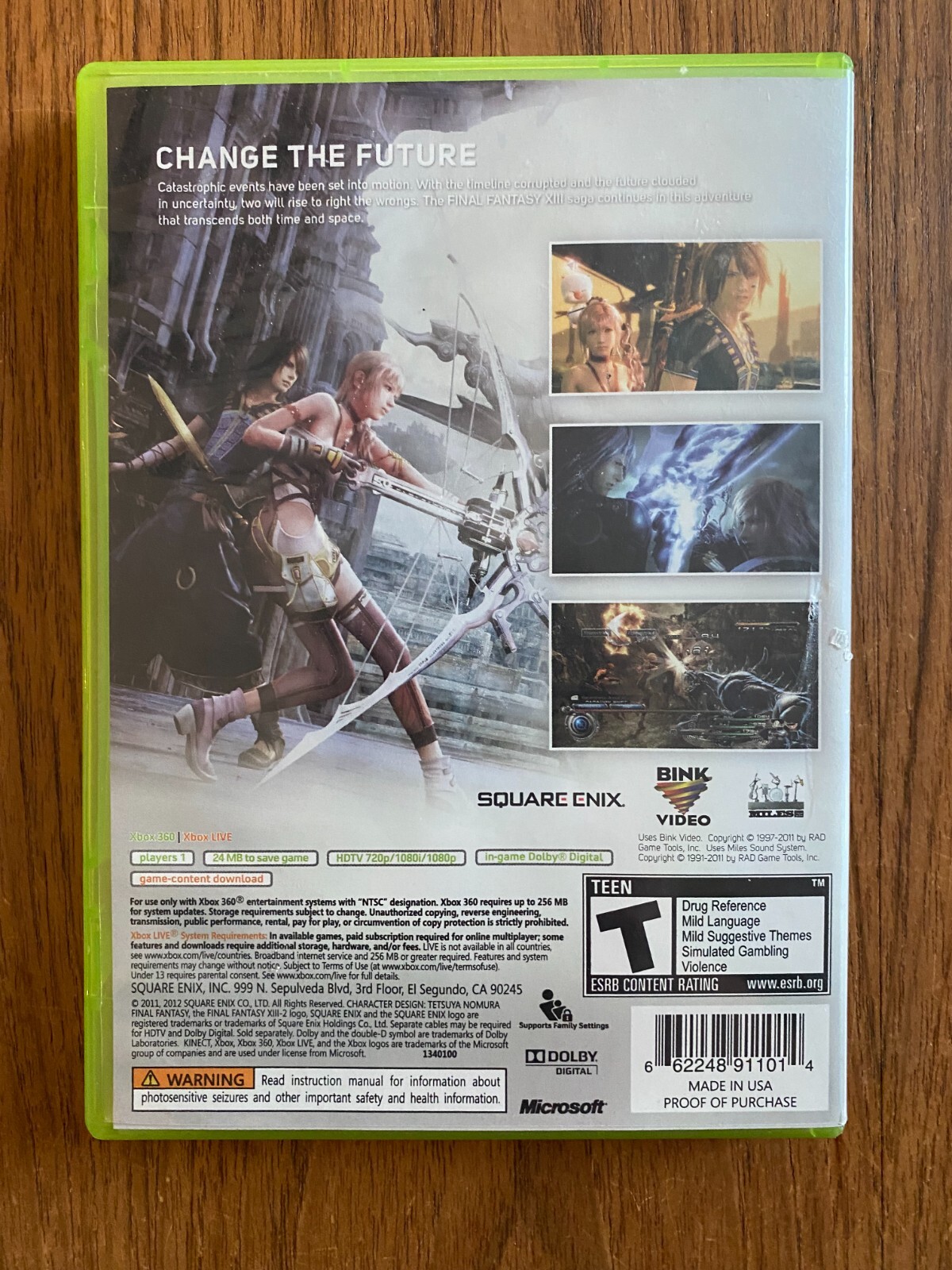 Final Fantasy XIII-2 Xbox 360 Complete with Manual