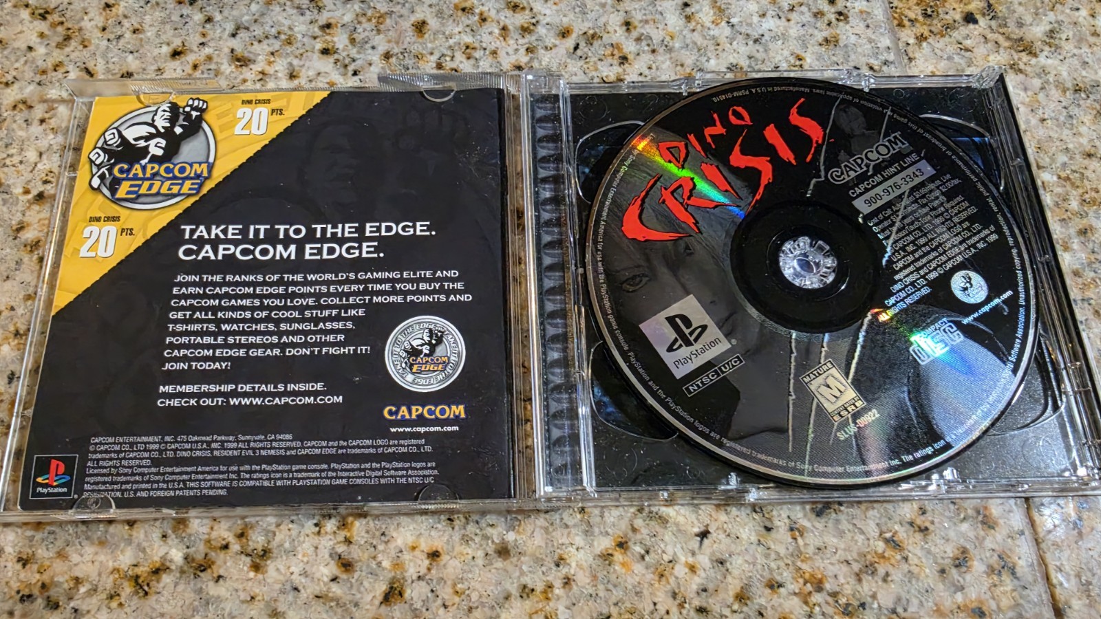 Dino Crisis Complete For Sony Playstation 1 (PS1) With Resident Evil Demo Disc