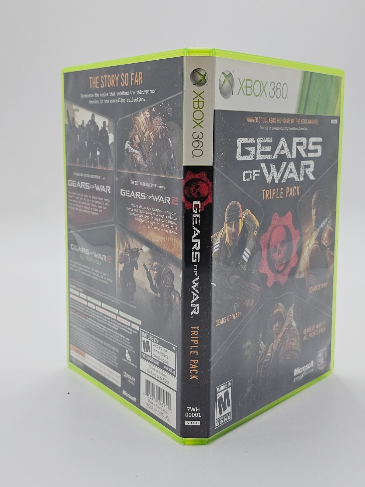 Microsoft Xbox 360 Gears Of War Triple Pack CIB Cleaned & Tested