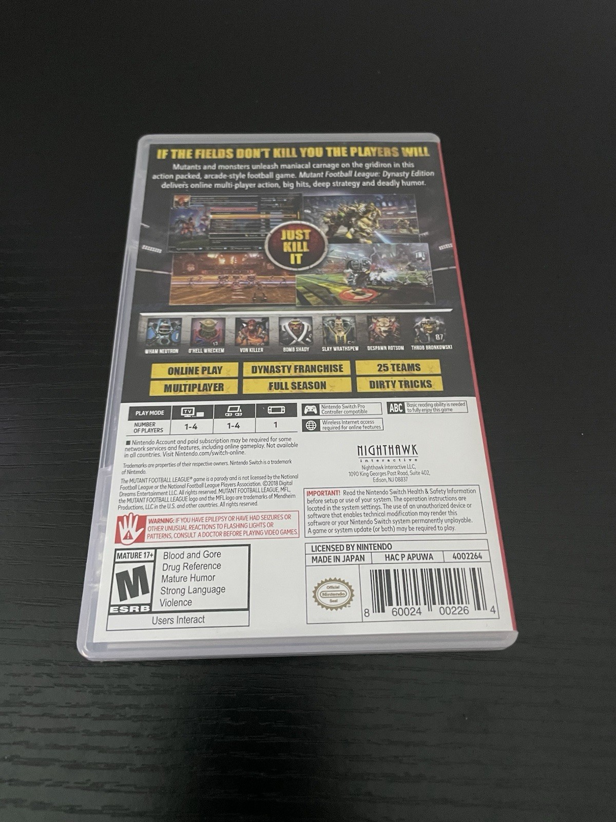 COMPLETE Mutant Football League: Dynasty Edition (Nintendo Switch, 2018)