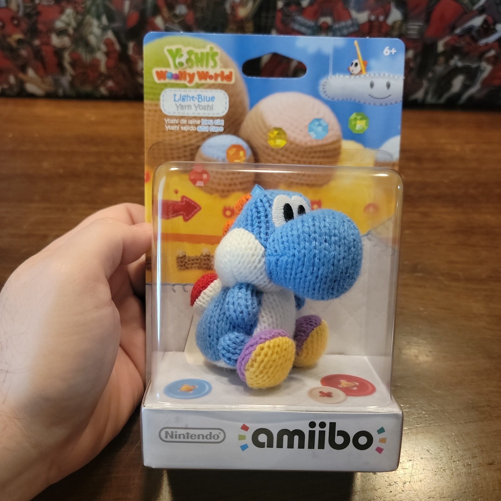 Yoshi’s Wooly World Light Blue Yarn Yoshi – Nintendo Amiibo – Brand New – Sealed