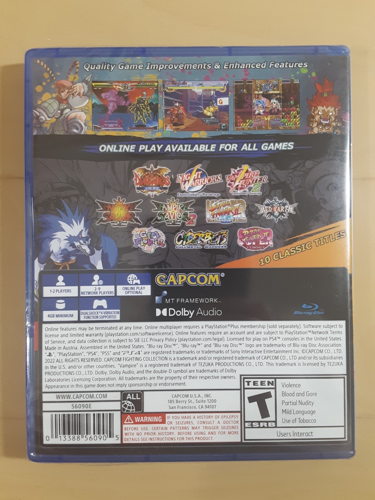 Capcom Fighting Collection Playstation 4 PS4 –Ships in a Box!