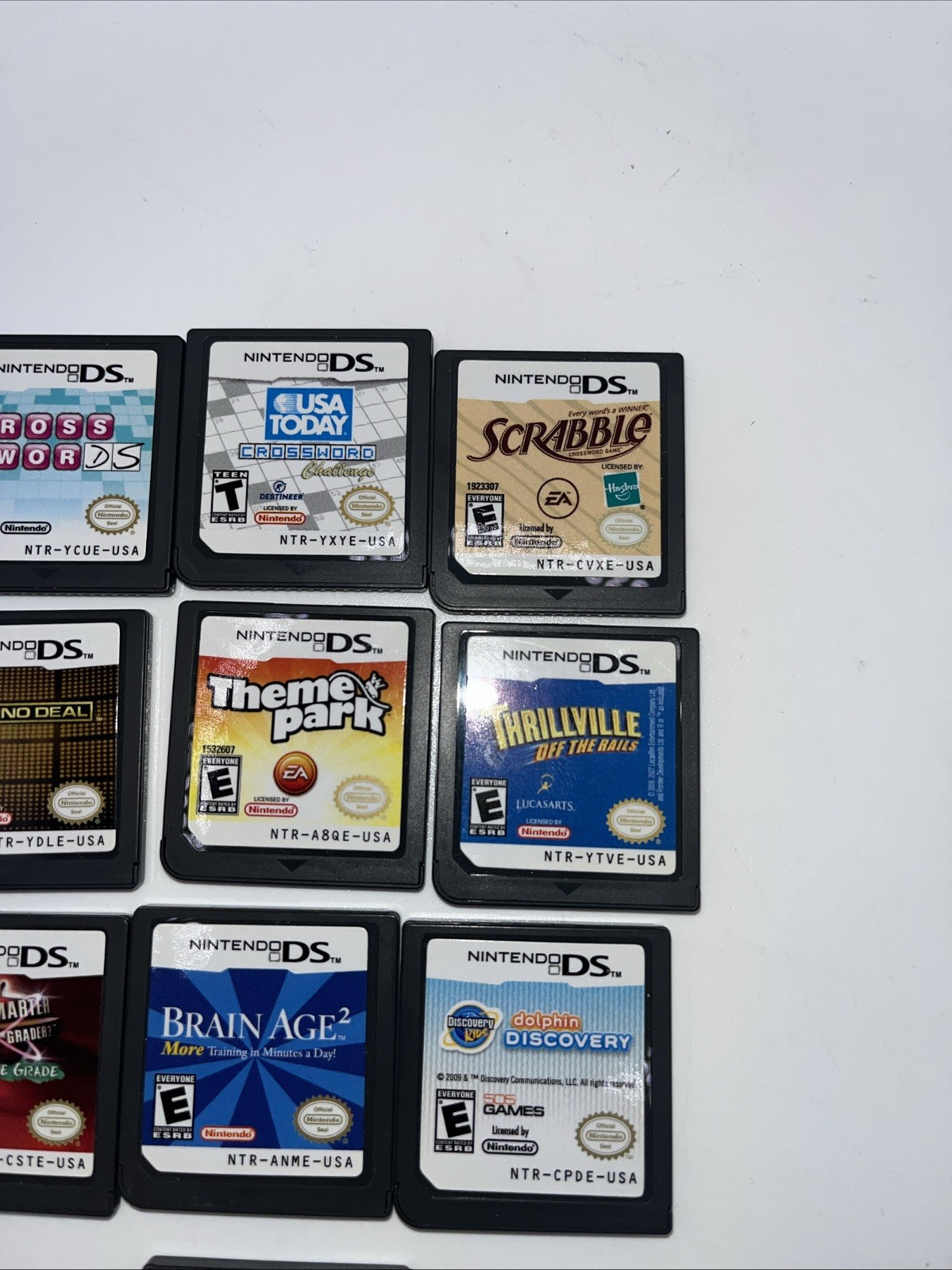 Nintendo Ds Game Lot Of 10 : Crosswords, Scrabble & ETC Tested