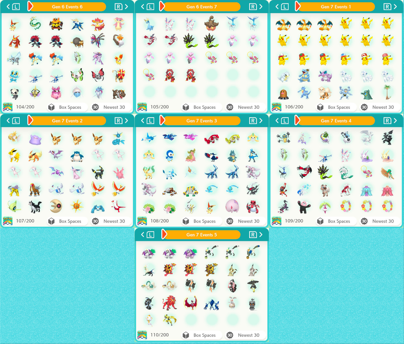 ✨Full Event Dex Bundle | All Events Gen 3-7 | Pokemon HOME | ENG/JPN/KOR ✨